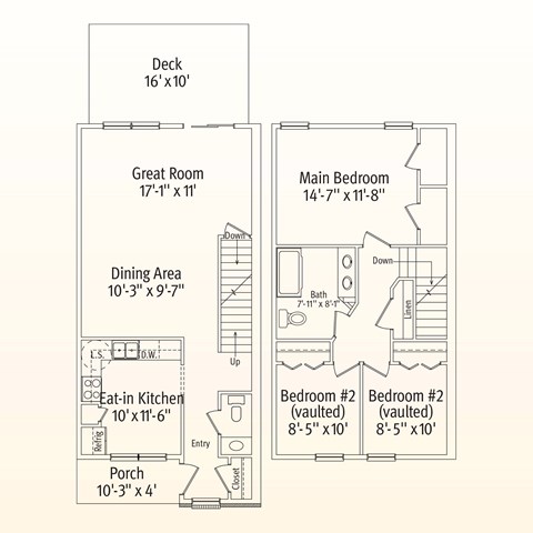 Floor plan for 3 beds, 1.5 baths, 1656 sqft